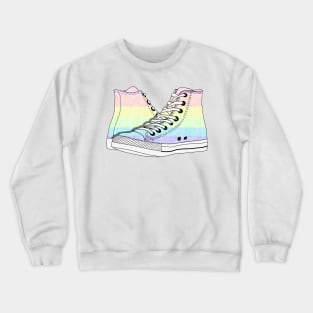 Pastel Pride Flag Hi-Top Design Crewneck Sweatshirt